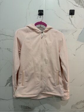 Roxy Light Pink Zip-Up Hooded Fleece Jacket